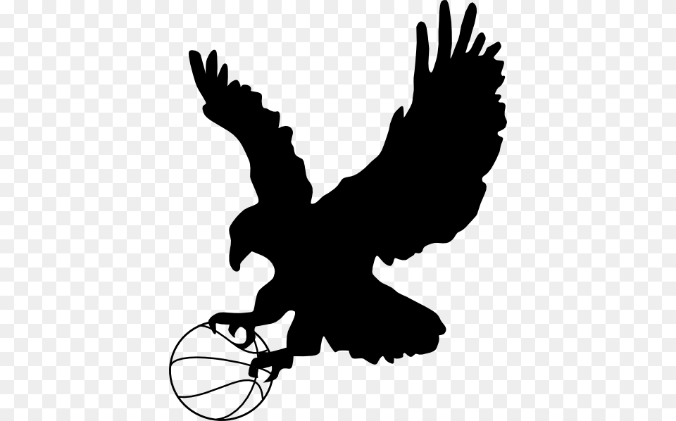 Eagle Clipart Basketball, Silhouette, Person, Stencil, Animal Free Transparent Png