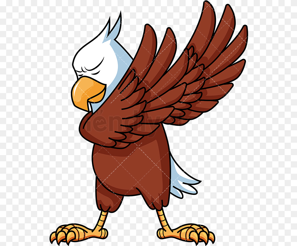 Eagle Dabbing Bald Vector Cartoon Clipart Bald Eagle Cartoon, Animal, Beak, Bird, Adult Free Transparent Png