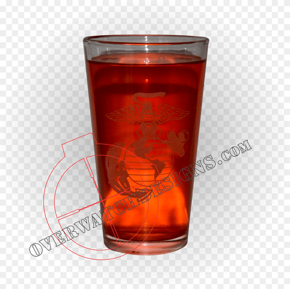 Eagle Globe And Anchor Pint Glass Pint Glass, Alcohol, Beer, Beverage, Cup Free Png