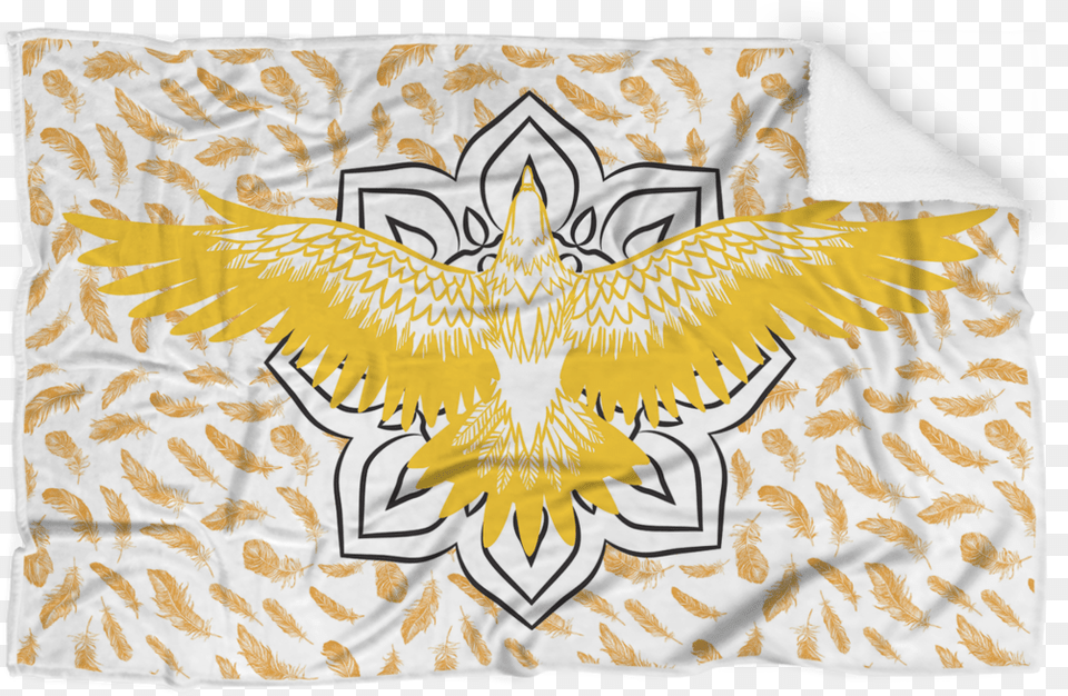 Eagle Gold Feathers Blanket, Home Decor, Cushion, Pattern, Pillow Free Transparent Png