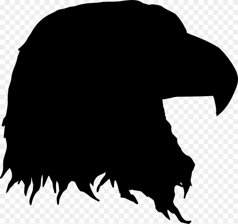 Eagle Head Silhouette, Gray Free Transparent Png