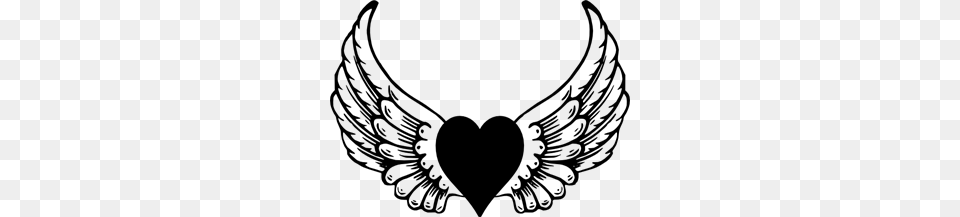 Eagle Heart Wings Clip Arts For Web, Gray Png