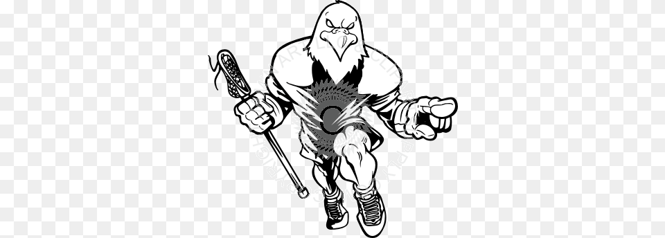 Eagle Holding Lacrosse Stick And Pointing, Person, People, Body Part, Hand Png Image