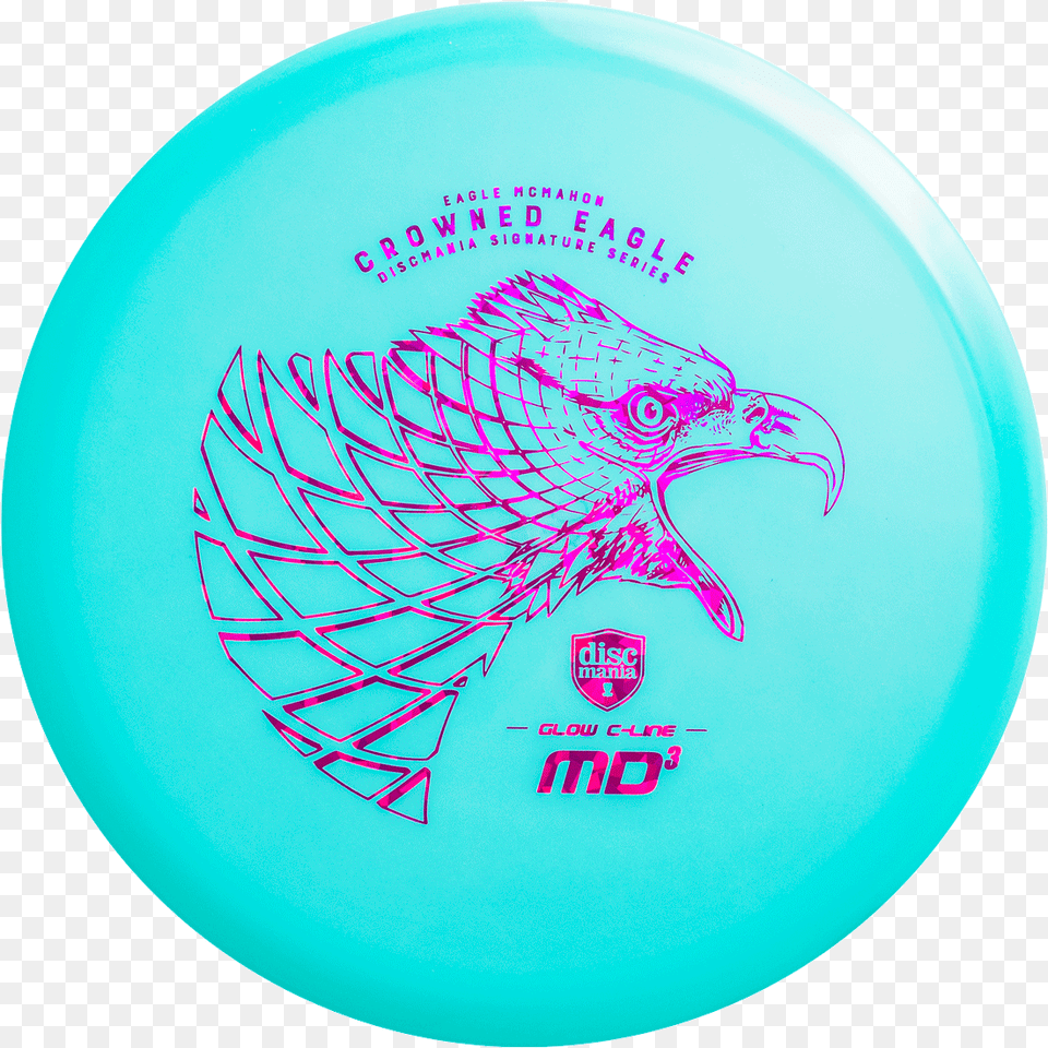 Eagle Mcmahon Colour Glow C Line Md3 Crowned Eagle, Frisbee, Toy, Plate, Animal Png Image