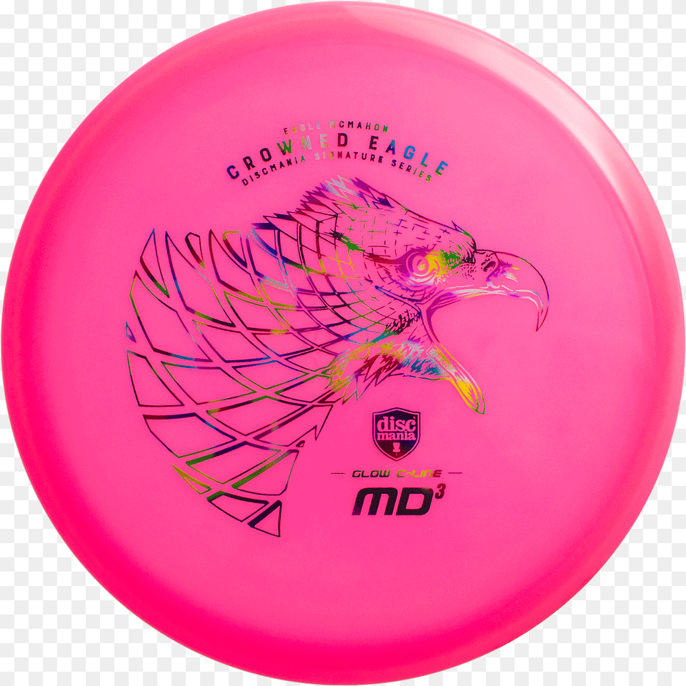 Eagle Mcmahon Signature Color Glow C Line Md3 Crowned Eagle, Frisbee, Toy, Plate Png