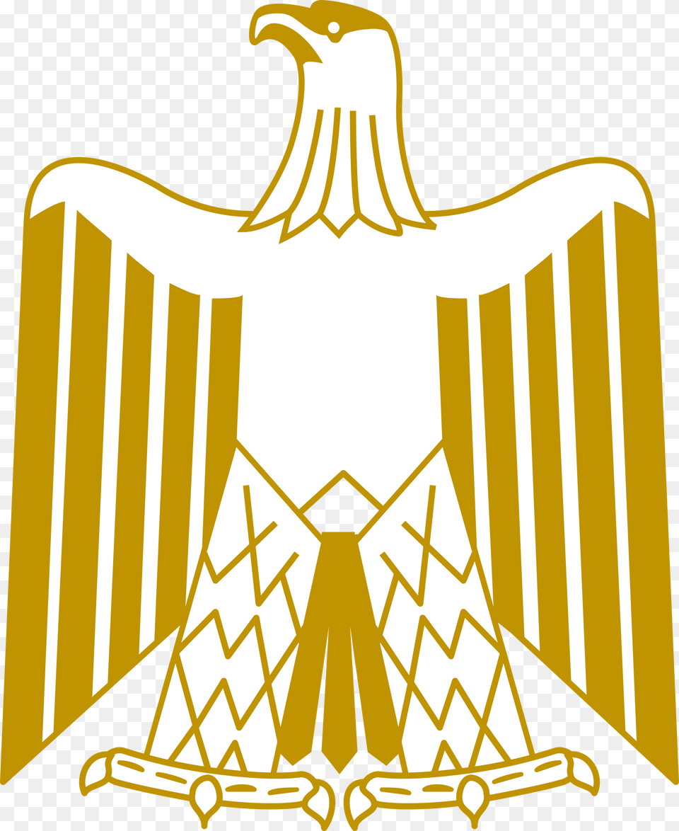 Eagle Of Saladin Egyptian Eagle On Flag, Emblem, Symbol, Gold, Logo Free Png Download
