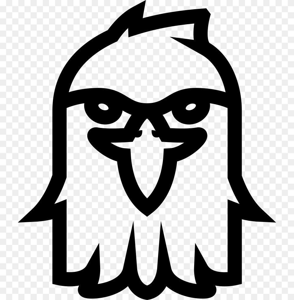 Eagle Outline Eagle Front Icon, Stencil, Animal, Kangaroo, Mammal Free Png Download