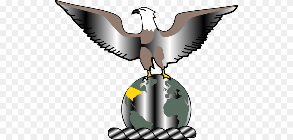 Eagle Over Globe Clip Art, Animal, Bird, Vulture, Smoke Pipe Free Png Download