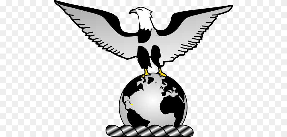 Eagle Over Globe Clip Art, Animal, Bird Free Png Download