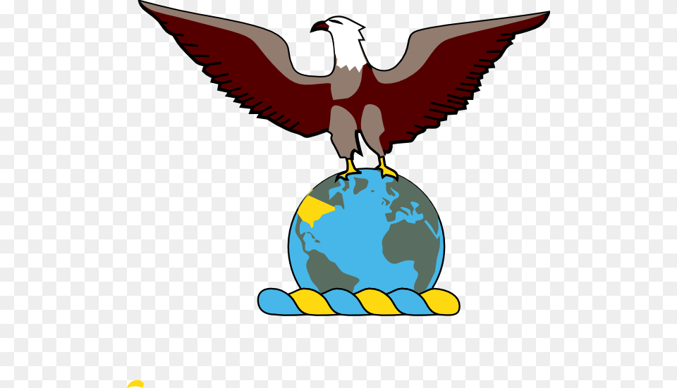 Eagle Over Globe Clip Art Vector, Astronomy, Outer Space, Animal, Bird Free Png Download