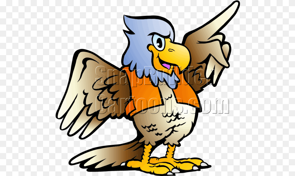 Eagle Pointing Right Cartoon Bird Pointing, Animal, Beak, Person, Face Free Png Download