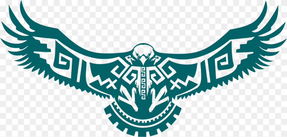 Eagle Raptor Bird Logo, Emblem, Symbol, Animal, Dinosaur Png Image