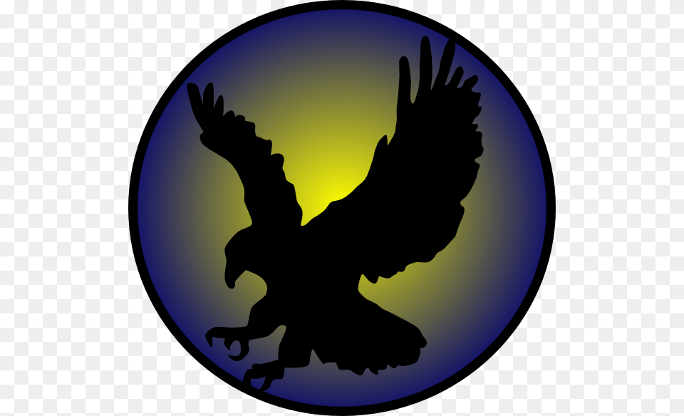 Eagle Silhouette On Blue Clip Art, Animal, Bird, Vulture, Baby Free Png