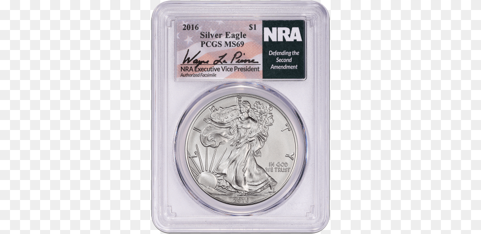 Eagle Silver Coins Raise Funds For Nra Nra Silver Coins, Appliance, Device, Electrical Device, Washer Png Image