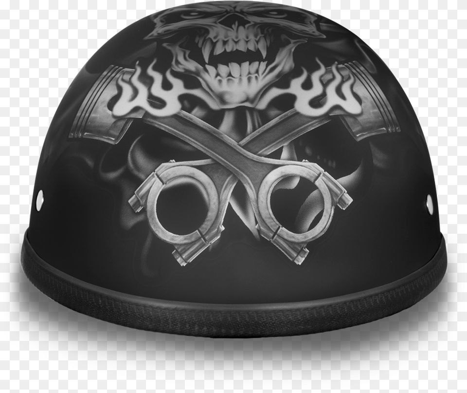 Eagle W Pistons Skull Daytona Helmets Motorcycle Helmet, Clothing, Crash Helmet, Hardhat Png