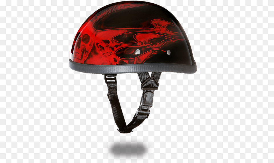 Eagle W Skull Flames Red Daytona Helmets Motorcycle Helmet, Clothing, Crash Helmet, Hardhat Png