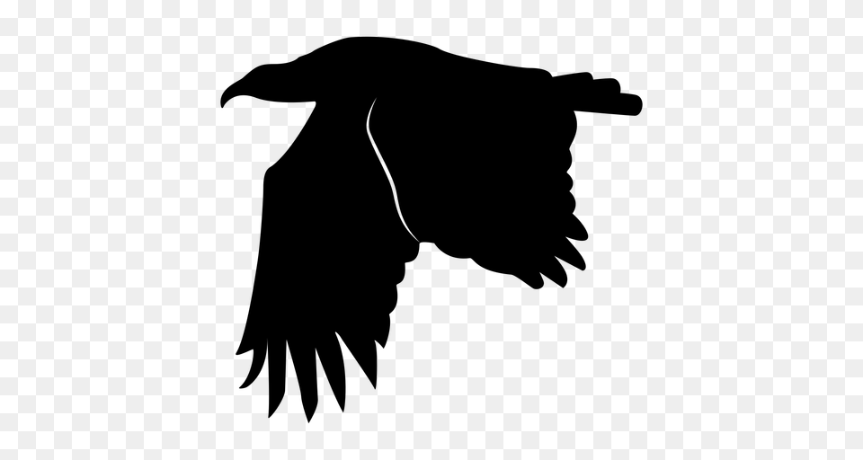 Eagle Wings Down Silhouette, Gray Free Png