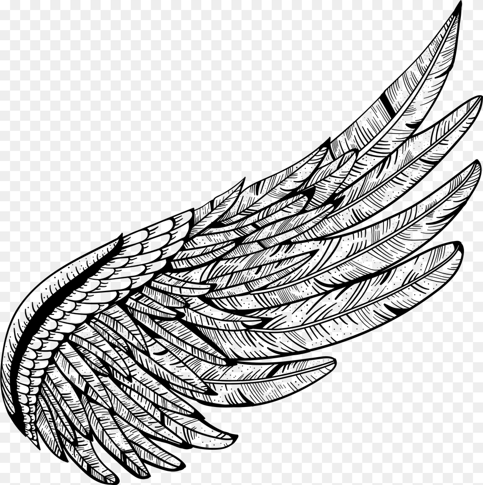 Eagle Wings Tattoo, Gray Free Png Download
