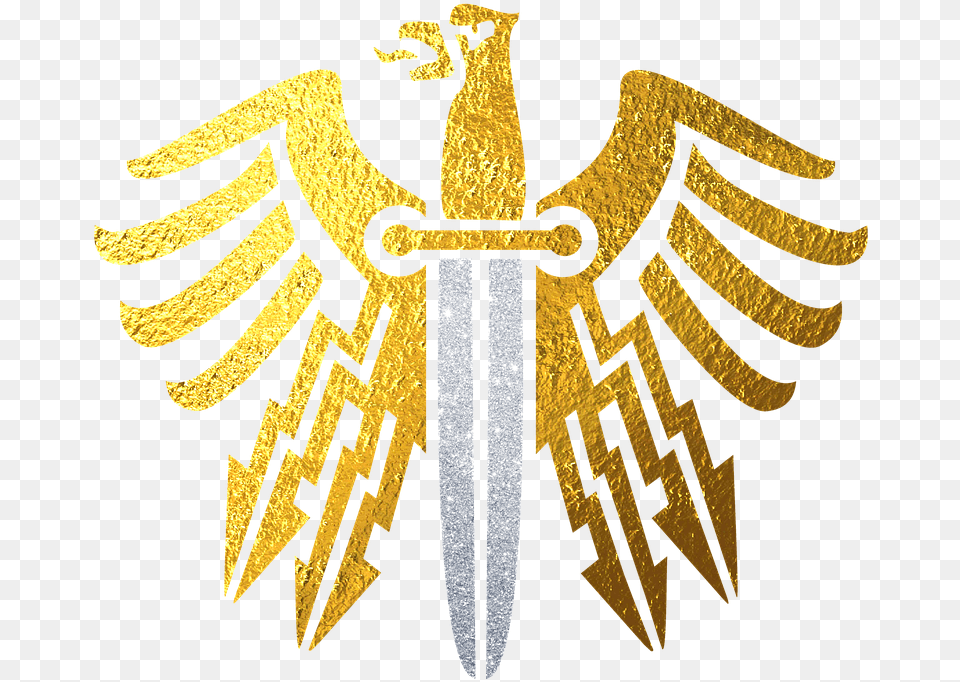 Eagle With Sword Logo, Emblem, Symbol, Weapon, Blade Png Image