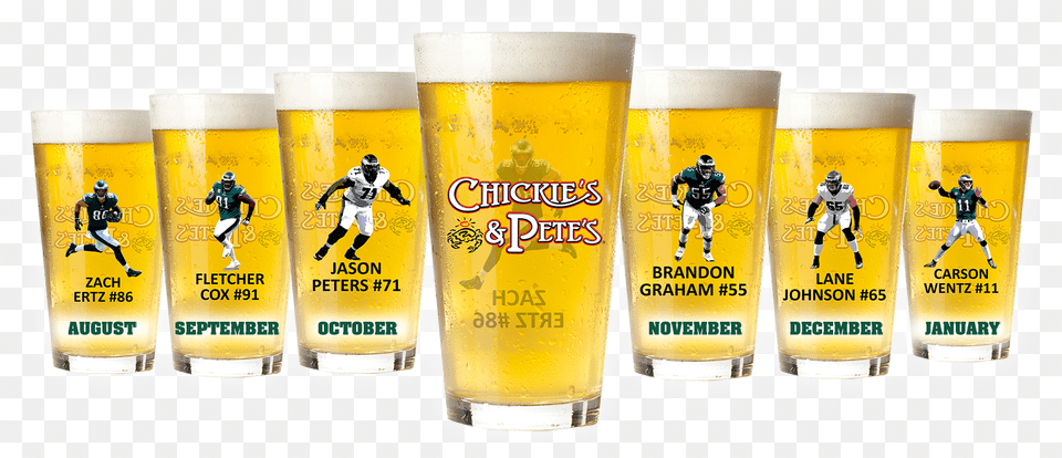 Eagles Collectible Glasses Wheat Beer, Alcohol, Beer Glass, Beverage, Glass Png Image