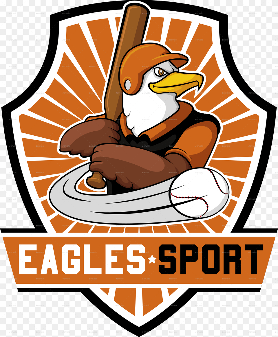 Eagles Sport Baseball Team Logo Orange Sports Team Logo, People, Person Png Image