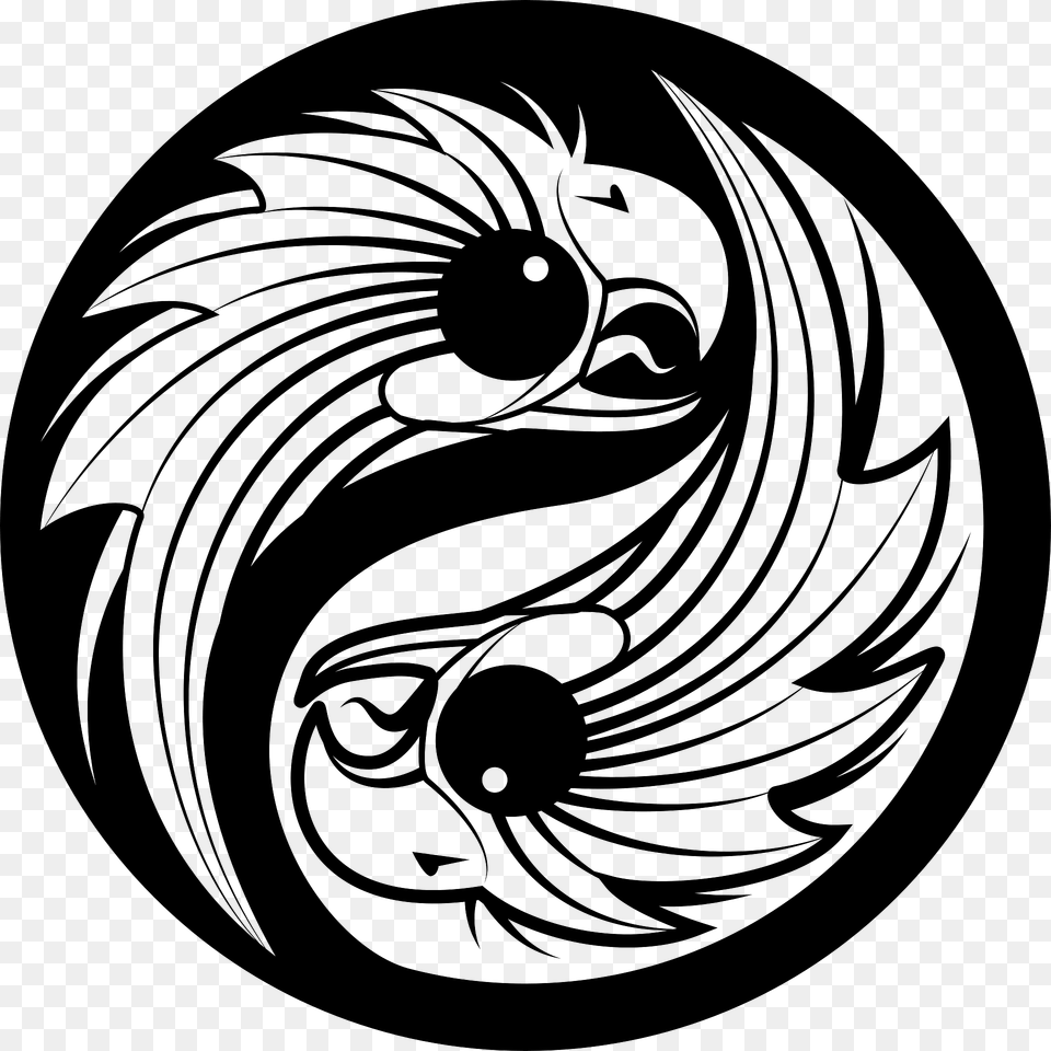 Eagles Yin Yang Clipart, Person, Dragon, Face, Head Free Png