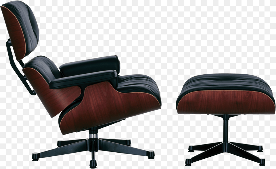Eames Chair Charles Et Ray Eames Lounge Chair, Furniture, Cushion, Home Decor, Ottoman Free Png Download
