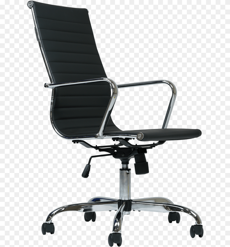 Eames Inspired Black Office Desk Chair Chair Desk Black, Cushion, Furniture, Home Decor Free Png Download