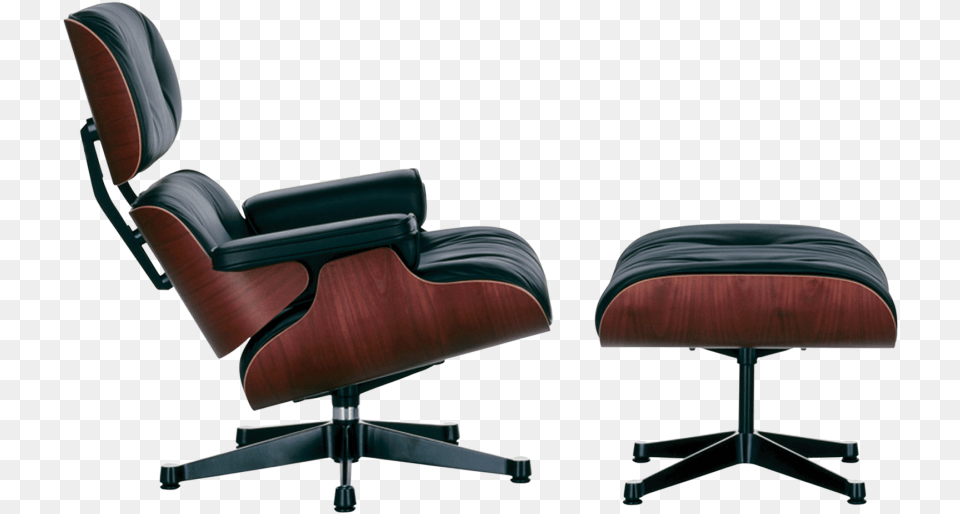 Eames Lounge Chair And Ottoman Furniture Films Eames Lounge Chair Transparent, Cushion, Home Decor, Aircraft, Airplane Free Png Download