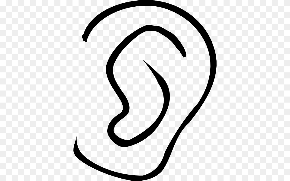 Ear Clipart Black And White Ear Black And White, Body Part, Smoke Pipe Png