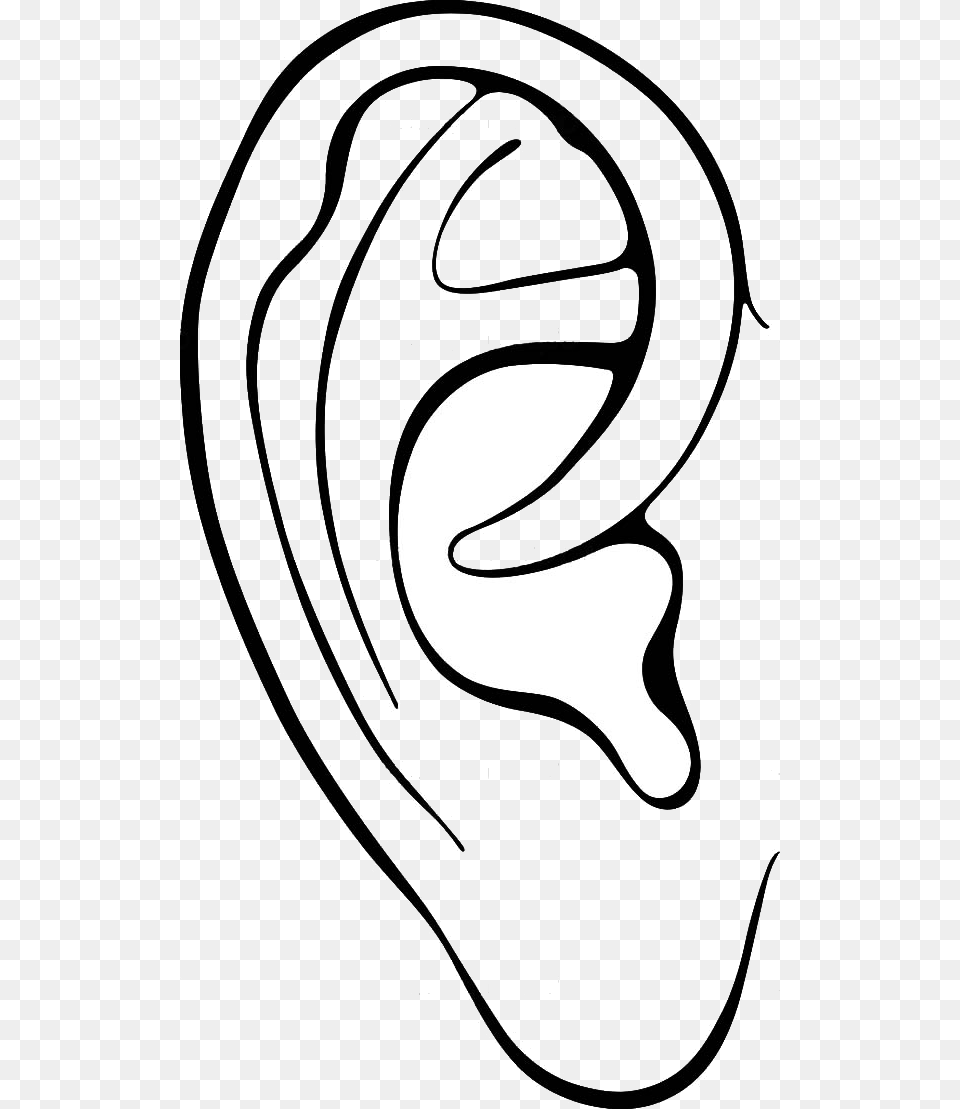 Ear Ears Clipart Outline Frames Illustrations Hd Images Colouring Pages Of Ear, Body Part, Electronics, Headphones Png Image
