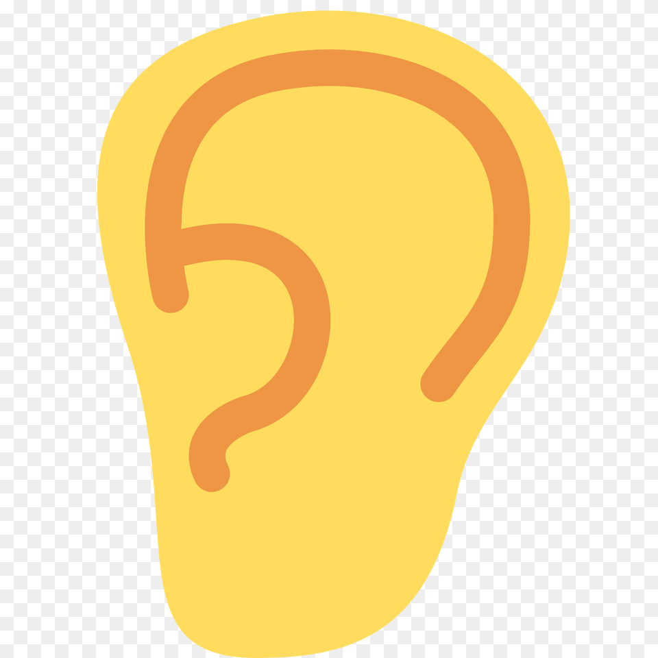 Ear Emoji Clipart, Body Part, Clothing, Flip-flop, Footwear Png Image