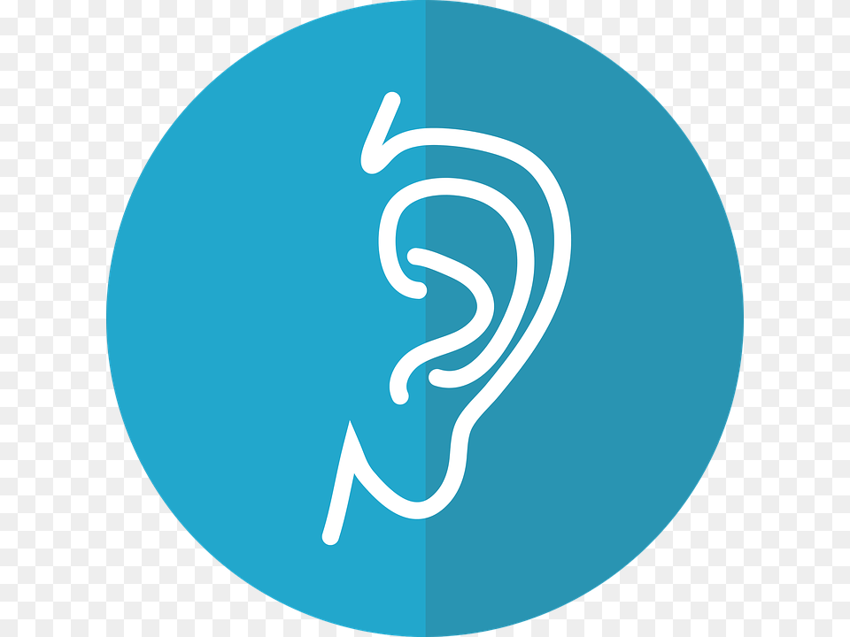 Ear Icon Ear Hearing Ear Phenotype Hear Hearing Icon Clipart, Light, Logo, Disk Png