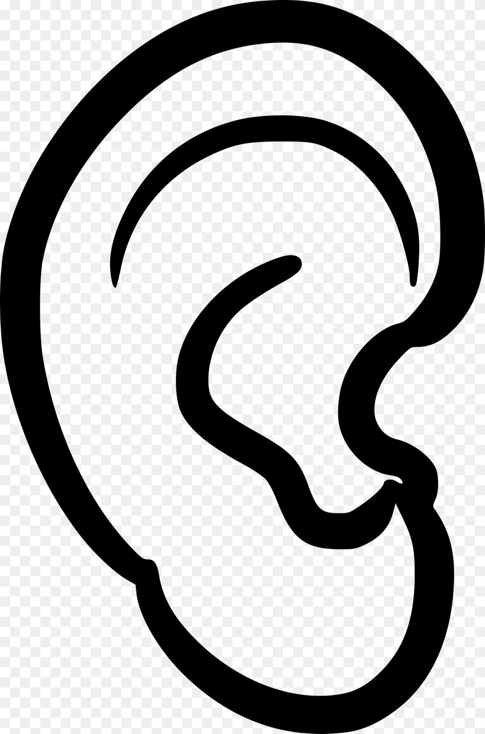 Ear Icons, Gray Png Image