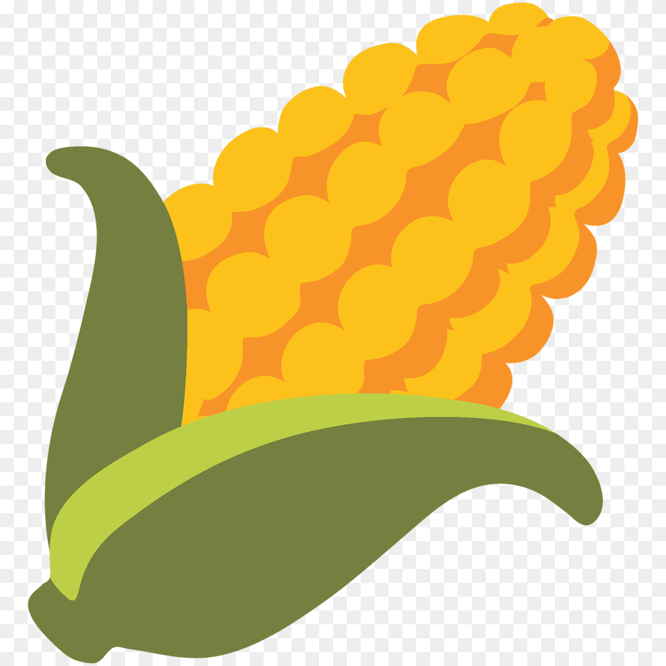 Ear Of Corn Emoji Clipart, Food, Grain, Plant, Produce Png Image