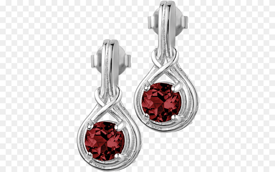 Ear Stud Sterling Silver With Garnet Solid, Accessories, Earring, Jewelry, Smoke Pipe Free Png Download