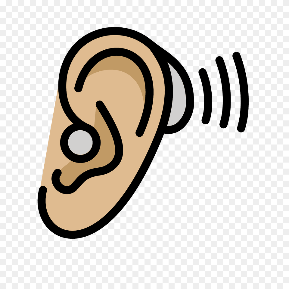 Ear With Hearing Aid Emoji Clipart, Body Part, Smoke Pipe, Machine, Screw Png