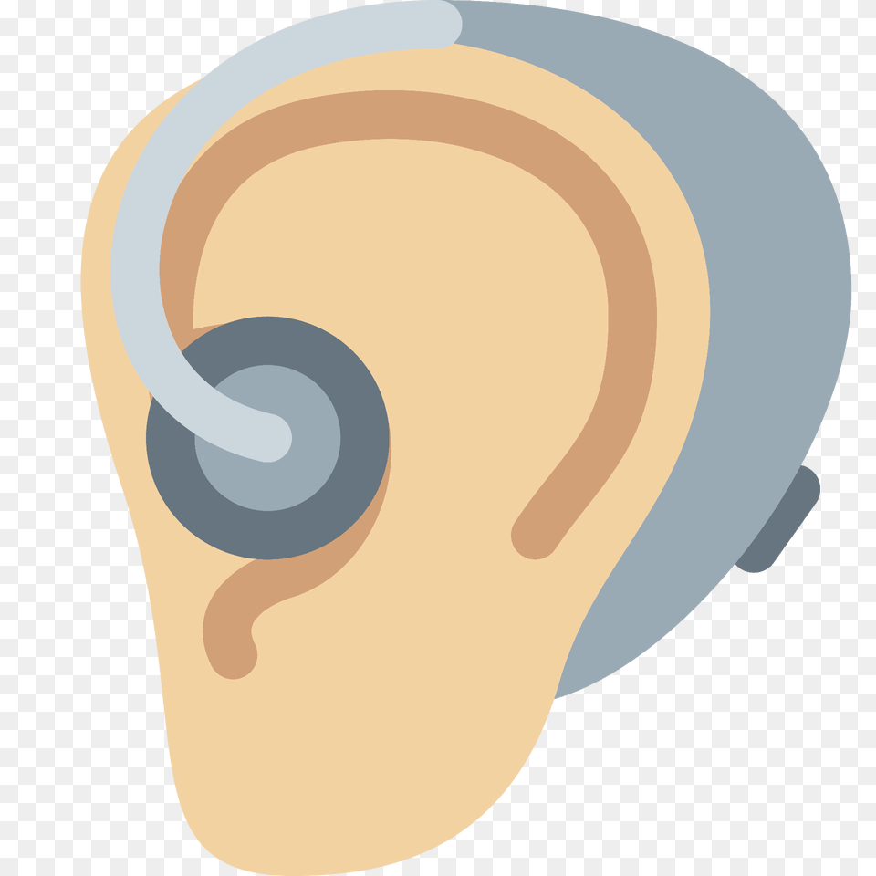 Ear With Hearing Aid Emoji Clipart, Body Part, Disk, Electronics Free Png Download