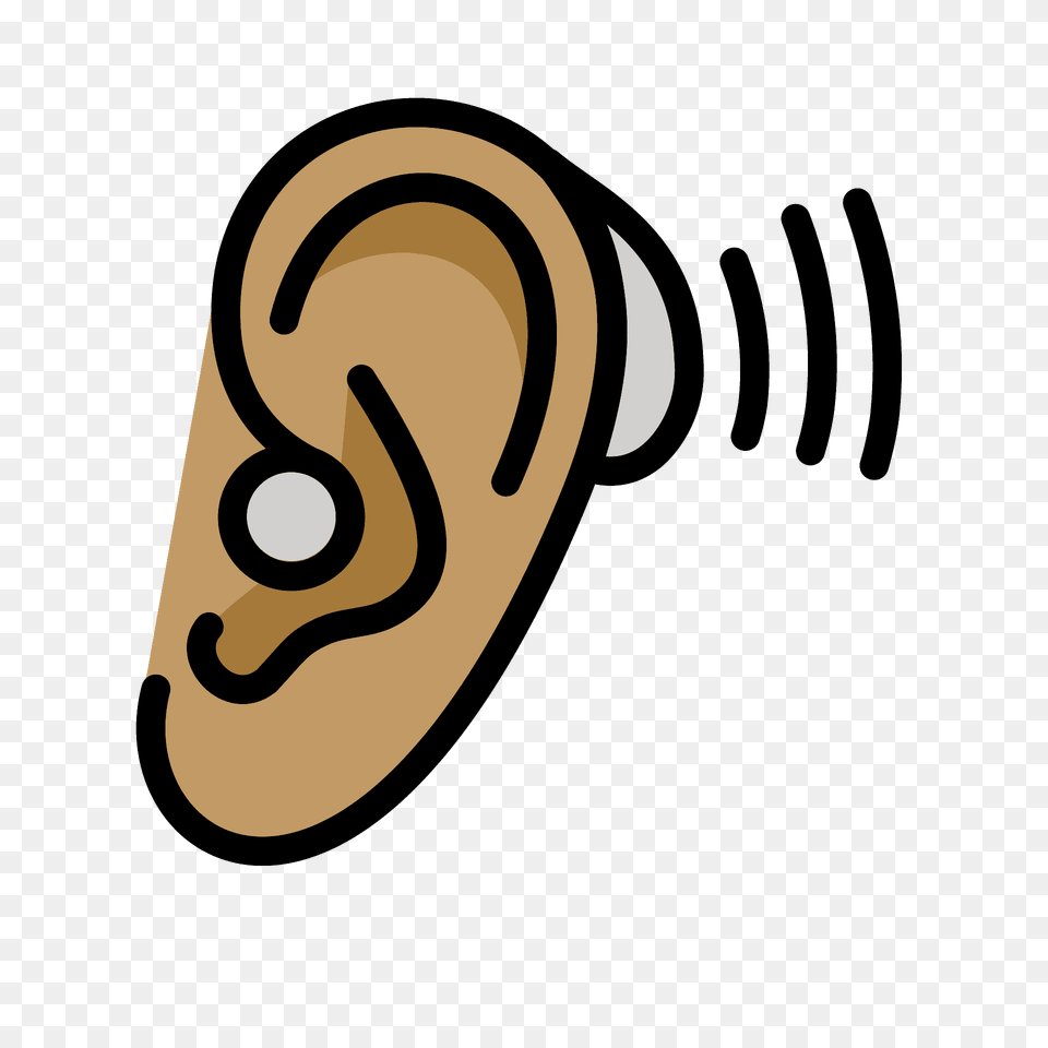 Ear With Hearing Aid Emoji Clipart, Body Part, Machine, Screw, Smoke Pipe Png Image