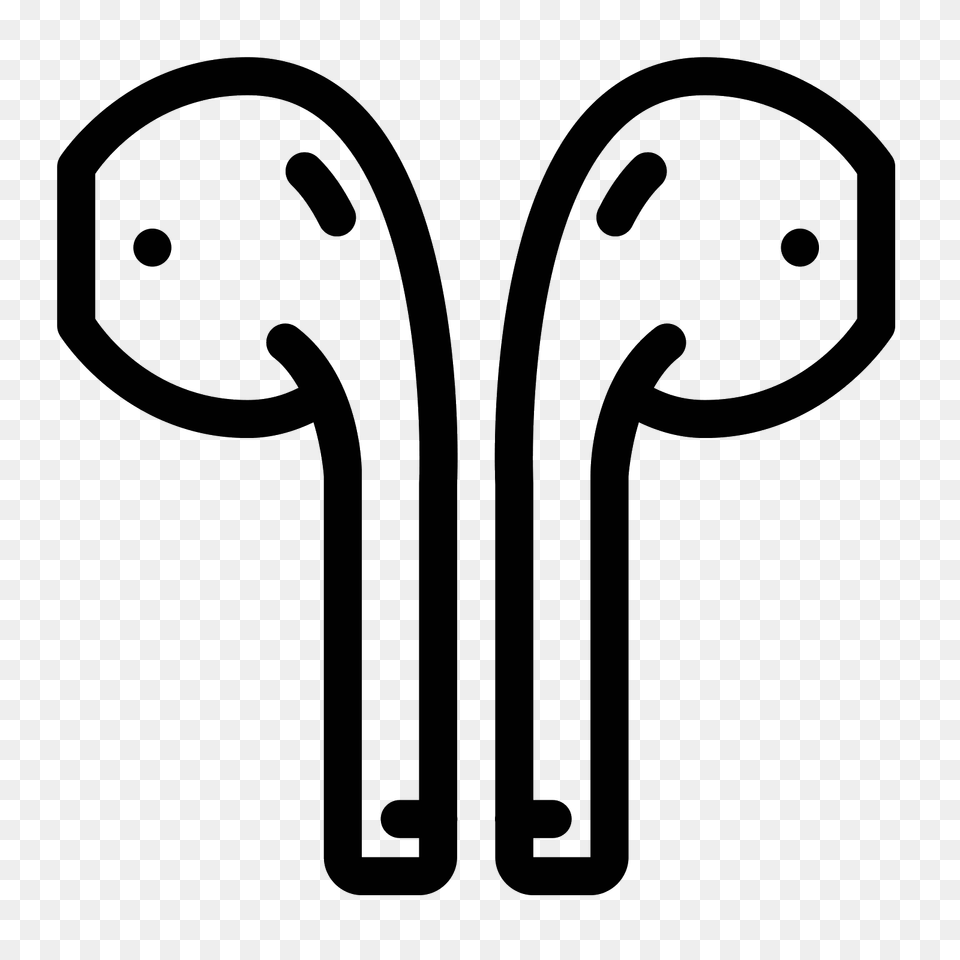 Earbud Headphones Icon, Gray Free Png Download
