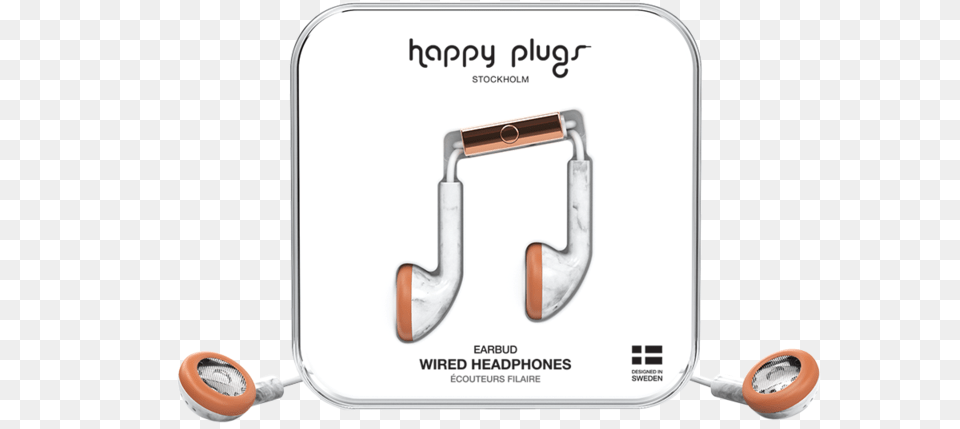 Earbud White Marble Happy Plugs, Electronics, Blade, Razor, Weapon Free Transparent Png