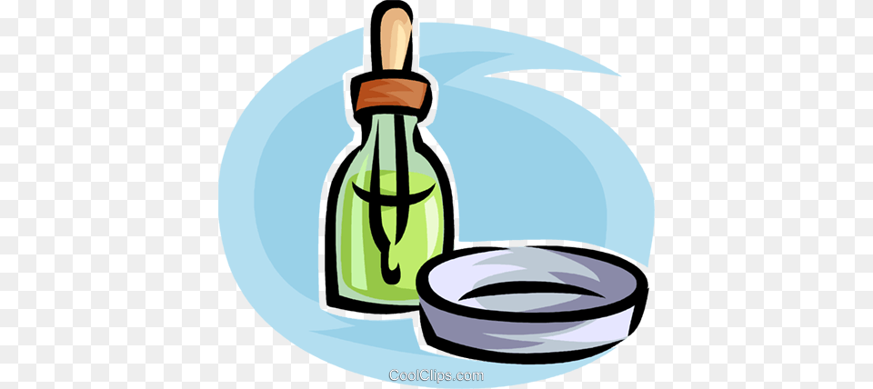 Eareye Dropper And A Petri Dish Royalty Vector Clip Art, Alcohol, Beverage, Bottle, Liquor Free Transparent Png