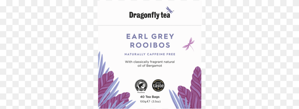 Earl Grey Rooibos Tea Dragonfly Tea, Advertisement, Poster, Text Free Png Download