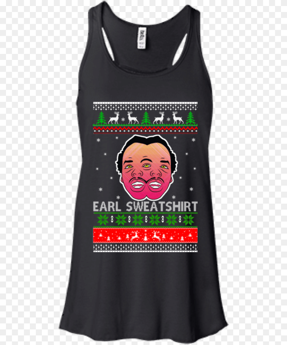 Earl Sweatshirt Christmas Shirt Hoodie, Clothing, Tank Top, Face, Head Free Png Download