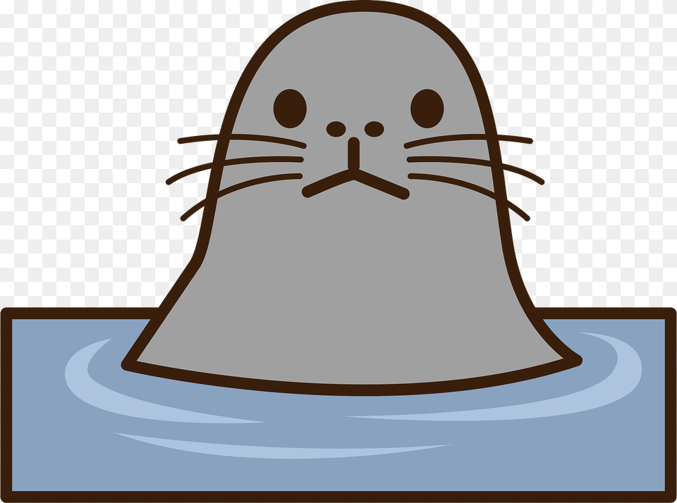 Earless Seal In The Water Clipart, Animal, Mammal, Sea Life, Sea Lion Free Png