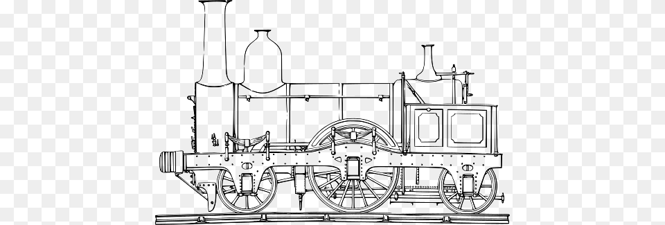 Early Design Of Railroad Locomotive, Railway, Engine, Machine, Motor Png