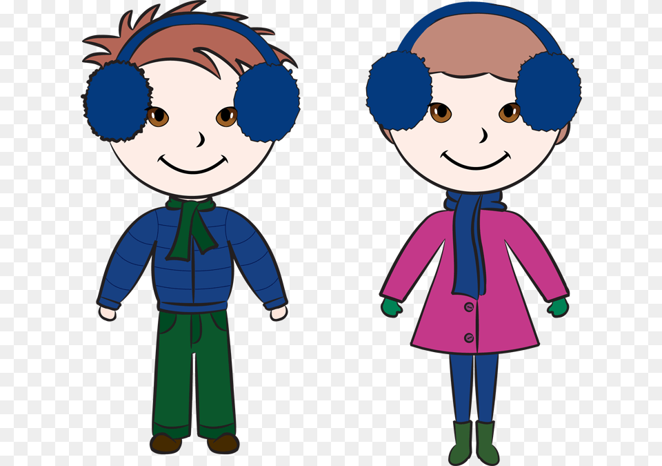 Earmuff Clipart Freeuse Library Grab This Earmuffs Cartoon, Clothing, Coat, Person, Baby Free Png Download