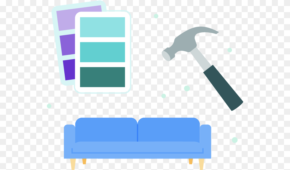 Earnest Loan Home Improvement Couch Home Improvement, Device, Hammer, Tool, Person Free Png Download