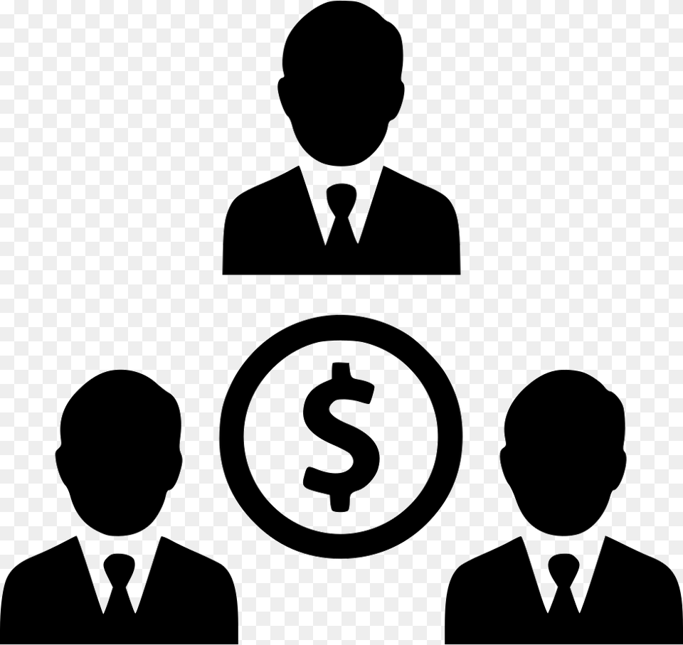 Earnings Businessmen Group People Dollar Team Communication Icon, Stencil, Person, Adult, Male Png