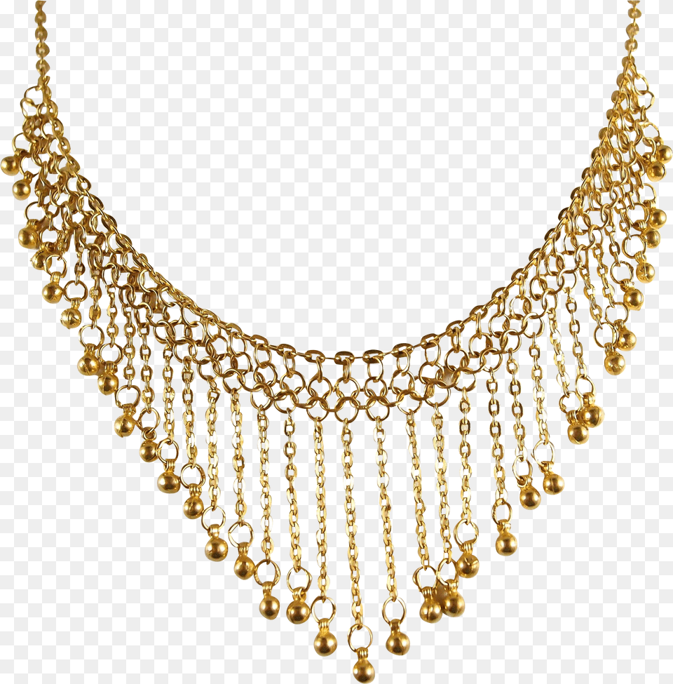 Earring Necklace Jewellery Gold Chain Golden Chain Necklace Transparent, Accessories, Jewelry Png